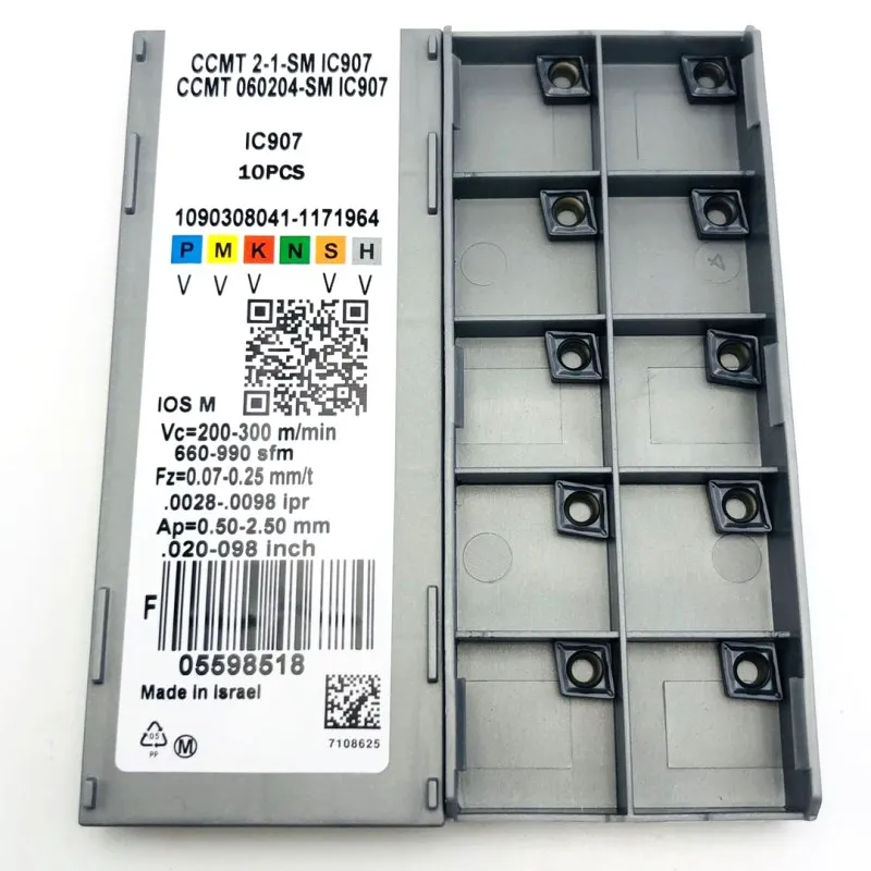 CCMT060204 SM IC907 инструмент из карбида вольфрама вставка четырех углов карбидный