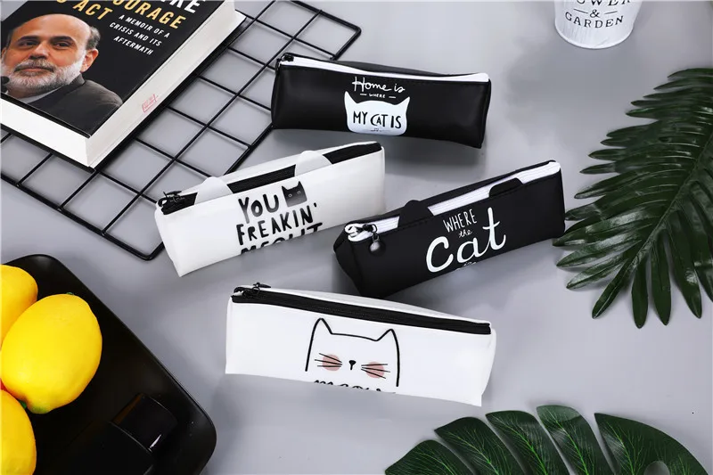 Kawaii силиконовый гелевый кожаный чехол для ручек, тканевый пенал etui a crayons cuir, пенал для карандашей, чехол для карандашей, школьная сумка 4985