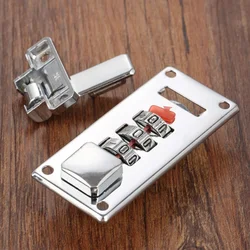 1Set 65*29mm Silver Password Lock Latch Jewelry Wooden Box Fixed Lock Handmade Luggage Suitcase Coded Locks Furniture Hardware