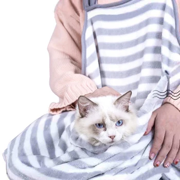 

Puppy Cat Dog Carrying Backpack Coral Velvet Apron Anti-Stick Hair Hug Dog Clothes Hold For Cat Pocket Bag Beds 71X62cm
