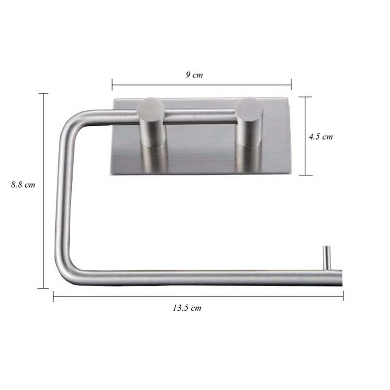 Stainless Steel Self-Adhesive Tissue Rack Toilet Paper Roll Holder Hangers
