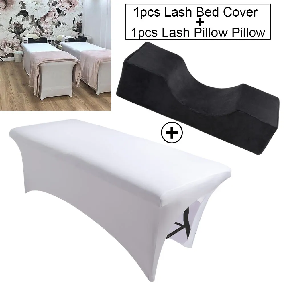 Подголовник для поддержки шеи подушки ресниц и эластичное покрывало простыни