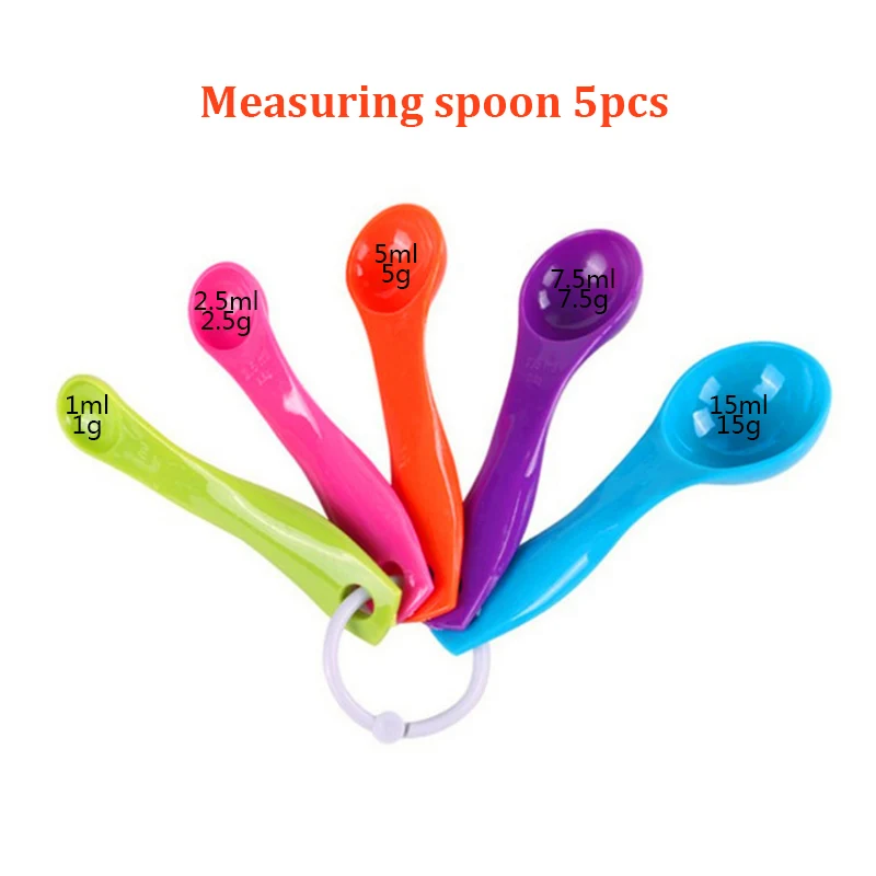 5pcs Spoons 3 слоя лягушка стиль портативный ящик для хранения детского питания эфирные хлопья мультфильм сухое молоко коробки малышей Дети формула молоко Контейнер - Цвет: 5pcs Spoons