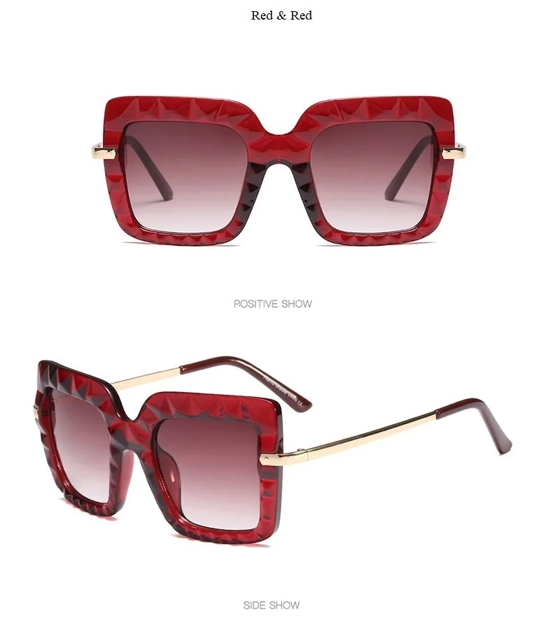 Необычные Черные Квадратные 3D солнцезащитные очки для женщин, роскошные брендовые винтажные большие солнцезащитные очки больших размеров, мужские очки Uv400, сплав оттенков