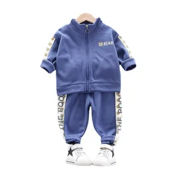 Vêtements de printemps et d'automne pour enfants en bas âge, t shirt et pantalon, avec lettres, dessin animé, pour bébés garçons et filles, nouvelle collection, 2 pièces/ensembles 
