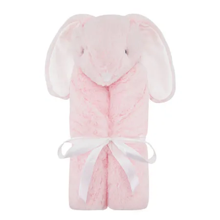 Pink Rabbit Двухслойное утепленное детское одеяло в форме головы животного, бархатное одеяло, детский спальный мешок, постельные принадлежности - Цвет: Pink Rabbit