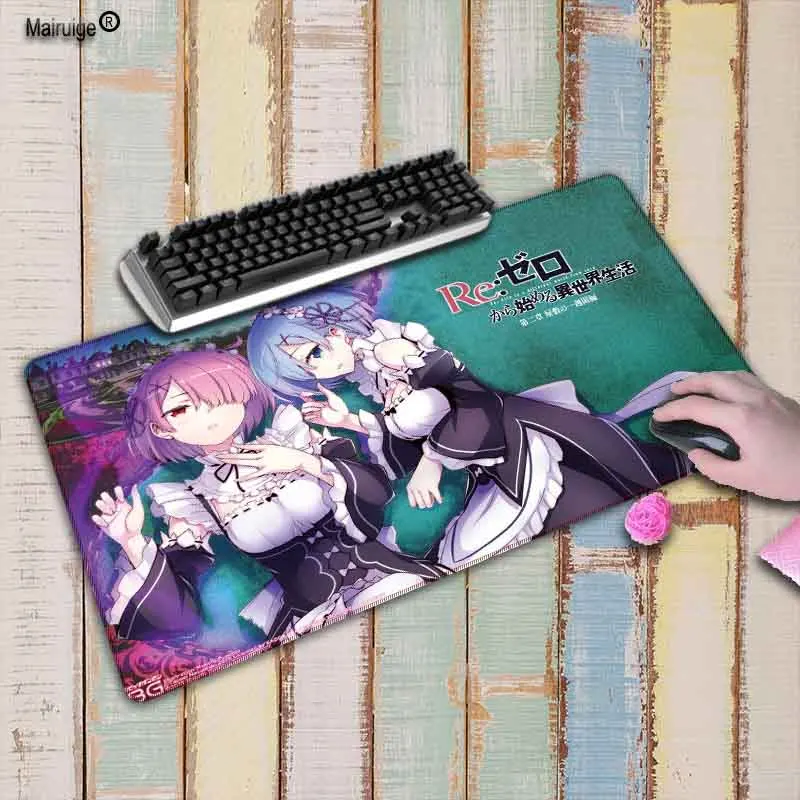 300x800x2mm Re; zero Аниме девушка 900x400X3 мм игровой замок край коврик для мыши большие рождественские подарки аксессуары для ноутбуков ноутбук padmouse - Цвет: 300x800x2mm