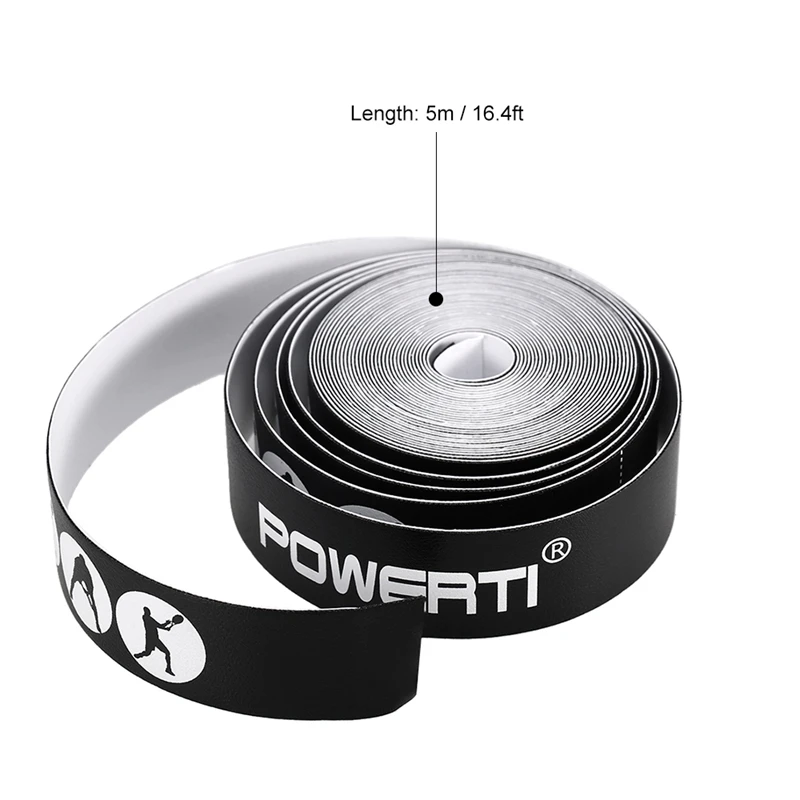 POWERTI Tennis Racket Head Protection Tape Sticker Tennis/Squash Protection Tape Racquet Tennis Accessories