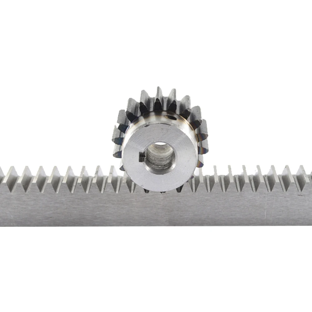 12x12x500mm High Precision Straight Teeth Rack steel 1 Mod 2PCS + 2Pcs 1 Mod Gear Pinion for CNC Lathe transmission gear stainless steel drive rack
