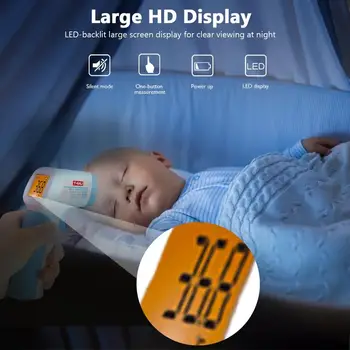 

Handheld Infrared Digital Thermometer Forhead Large HD Display Non-contact Thermometer Portable Baby/Adult Temperature
