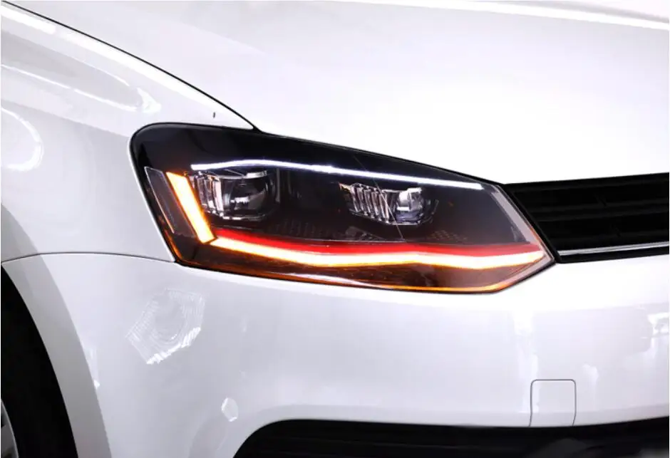 2011~ 2019y автомобильный bupmer головной светильник для VWpolo головной светильник автомобильные аксессуары светодиодный DRL HID ксеноновый противотуманный фонарь для VWpolo налобный фонарь