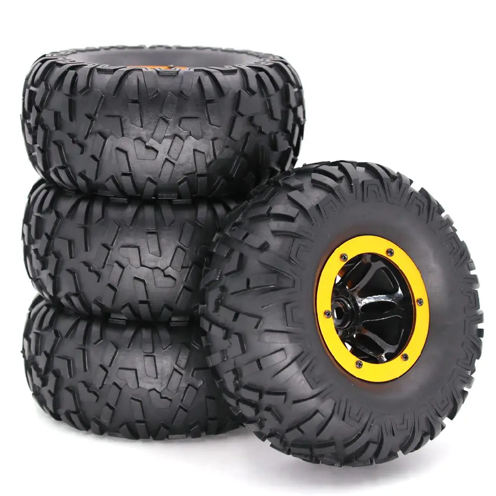 4 PCS 2.2Inches Inflatable Tires Stainless Steel Wheel Rim Diameter 135mm for SCX10 TRX4 D90 90046 1/10 RC Car | Игрушки и хобби