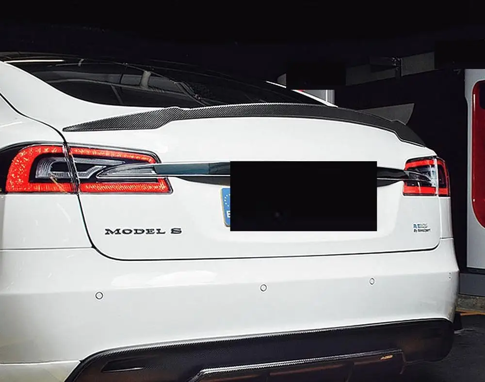 Задний спойлер багажника из углеродного волокна для 2012- Tesla модель S 2013