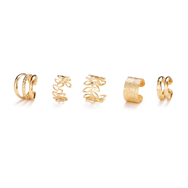 Simple Gold Silver Color Ear Clips Non-Piercing Fake Cartilage Earrings Clip Earrings Ear Cuff For Women Men Jewelry