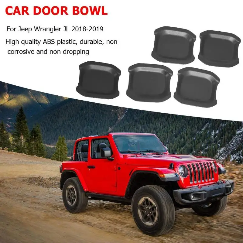 5 шт./компл. ABS Наружная ручка двери автомобиля чаши Чехлы для Jeep Wrangler JL автомобильные Внешние аксессуары дверные ручки чаши Крышка