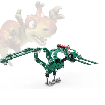 

173Pcs/Set DIY Stainless Steel 3D Dinosaur Model Kit Assembly Crafts Assembly Toys Model Building Kits For Kids - Pterosaur