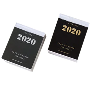 

2020 Kawaii Calendar Mini Desk Calendar Stickers DIY Work Office Work Study Schedule Regular Planner Non-Stick Hand 2 Pieces