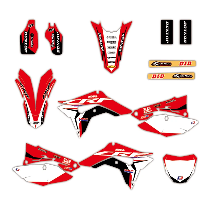 Complete Set Graphic Decals Stickers DECO Dekor For Honda CRF250 CRF250R 2018-2021 CRF450R 2017 2018 2019 2020 CRF 250 450 R