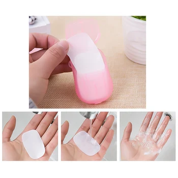 

Travel disposable soap tablets boxed soap paper portable hand-washing tablets small soap tablets mini soap paper -20 tablets