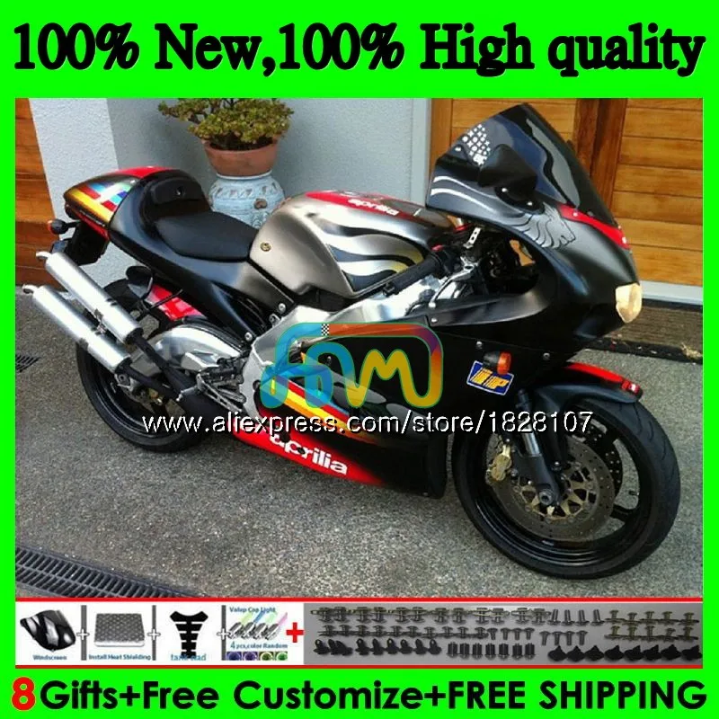 RS125R для Aprilia RS 125 R RR RS125 99 00 01 02 03 Глянец серебристо-04 05 64BS. 12 RS4 RS-125 1999 2000 2001 2002 2003 2005 обтекатель