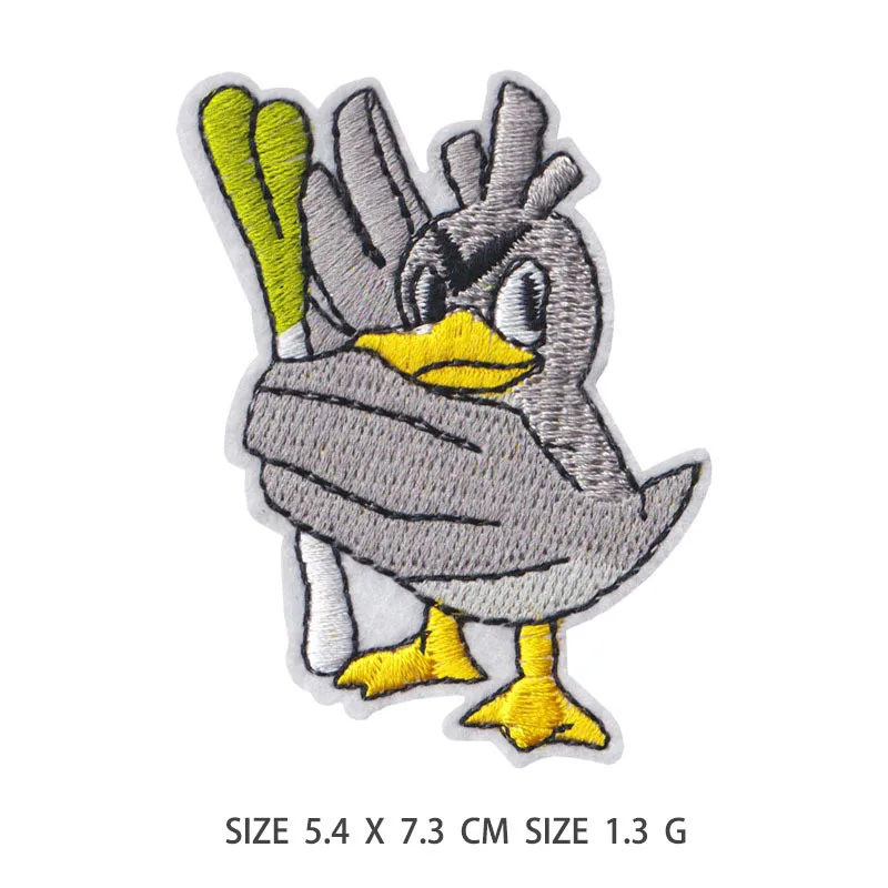 Pokemon Cloth Patch Pikachu Clothes Stickers Sew on Embroidery Patches Applique Iron on Clothing Cartoon DIY Garment Decor — view 6