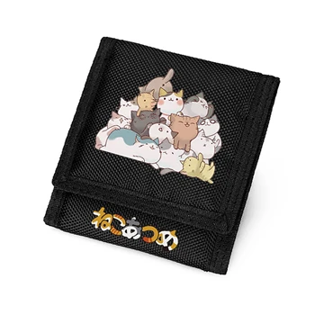 Neko Atsume кошелек милый котенок Кот Carteira подарки для девочек короткие кошельки - Цвет: D