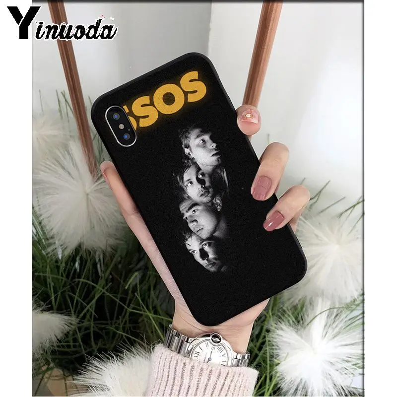 Yinuoda 5SOS 5 секунд лета ТПУ Мягкие аксессуары для телефонов Чехол для iPhone X XS MAX 6 6S 7 7plus 8 8Plus 5 5S XR
