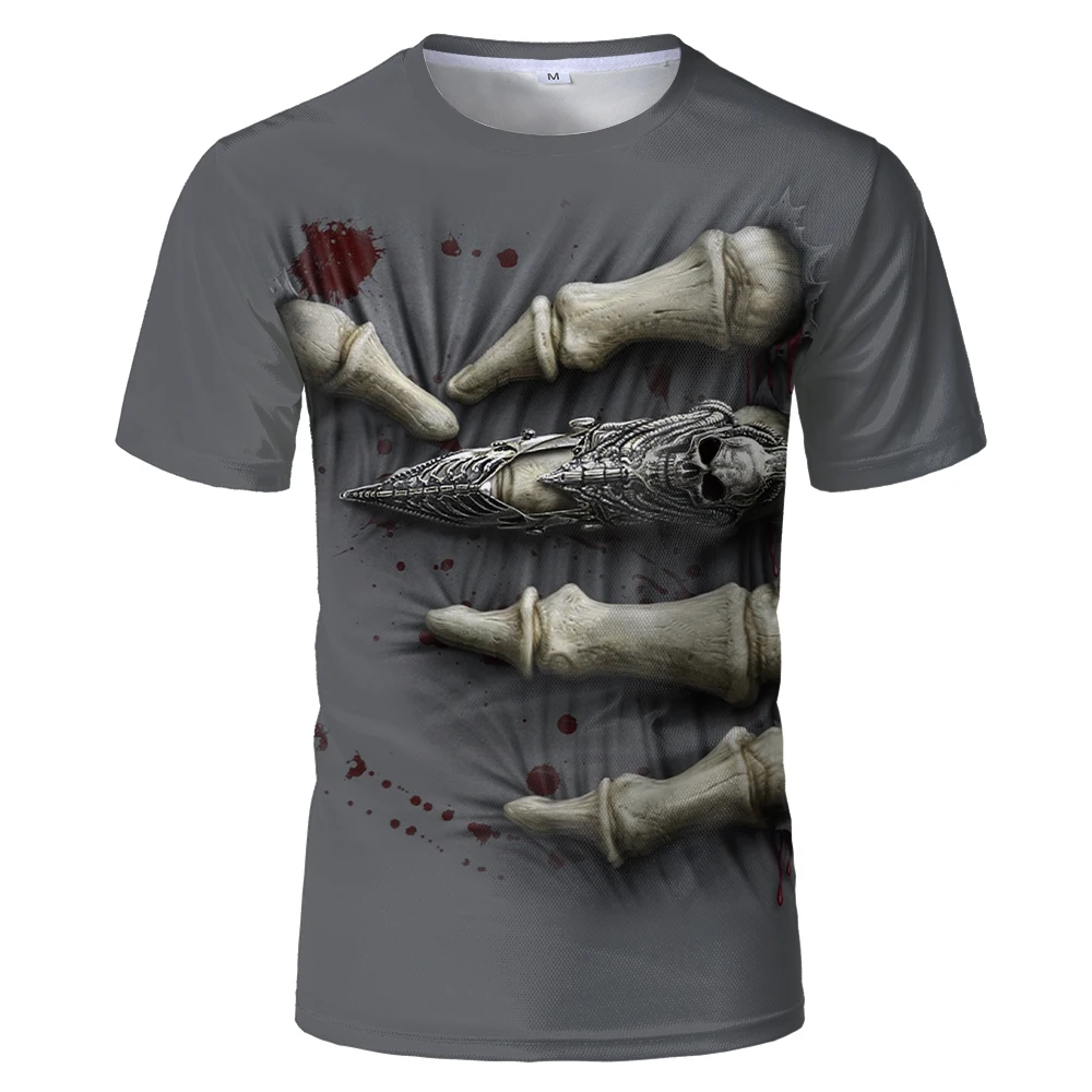 2020 Забавные футболки в стиле унисекс с принтом черепа лапы модные летние