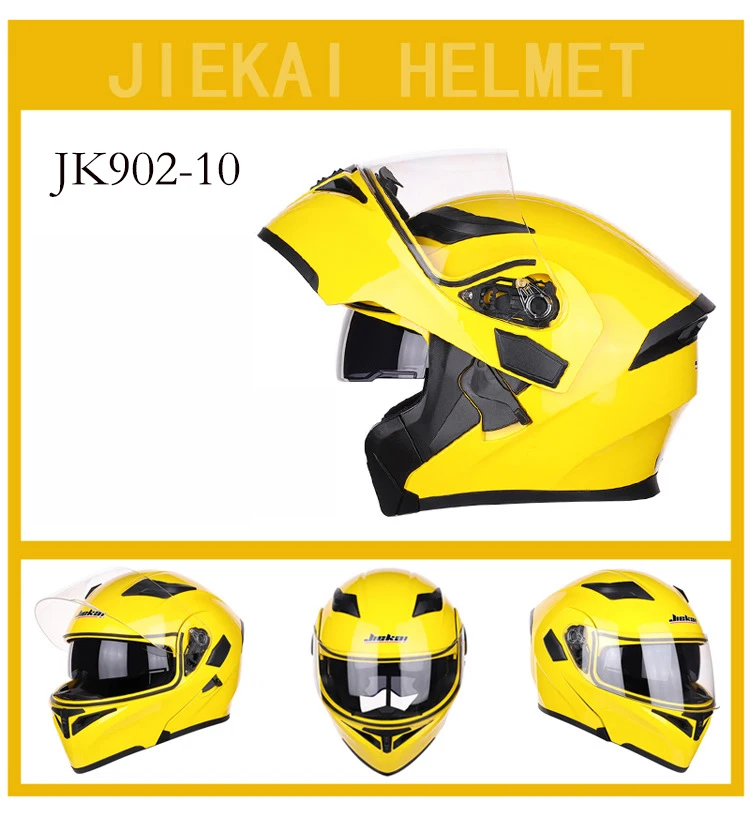 Новая версия DOT ECE JIEKAI 902 мотоцикл флип зимние каски безопасности Гонки мотокросса Capacete Quad шлем для кроссового велосипеда