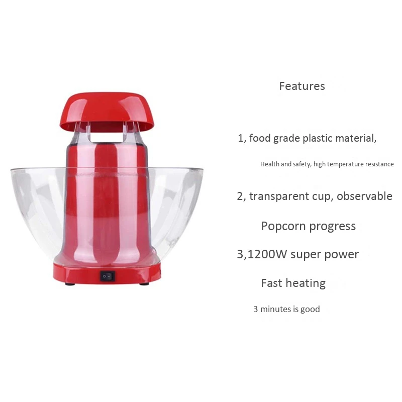 Popcorn Maker Household Mini Automatic Popcorn Machine DIY Corn Machine for Popcorn Kitchen Tools E - 4000434431517