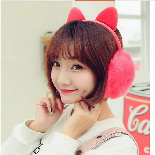 Lady bowknot cat's ear package ear warmers female Earmuffs fur earmuffs Earlap ear cover ear muffs orejeras Winter freeshipping