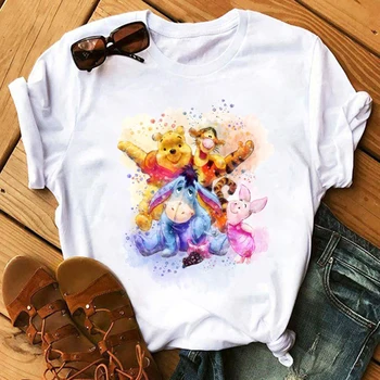 

Maycaur Cute Women T Shirt 2020 Kawaii Cartoon Tshirts Harajuku 90s Ulzzang Graphic Female Short Sleeve T-shirt Summer Tops Tees
