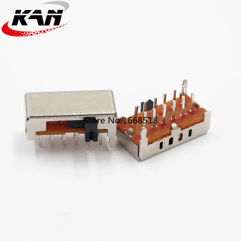 

20 шт. переключатель SK24D02G4 SK24D02VG4 12Pin 2P4T рукоятка переключателя слайдов Высота 4 мм
