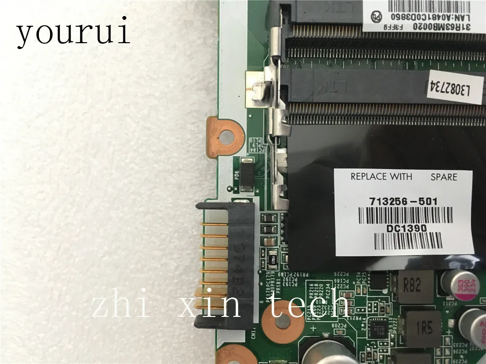 Yourui для hp павильон 15-E 17-E Материнская плата ноутбука 713256-501 713256-001 DA0R63MB6F1 DDR3 тестирование работы