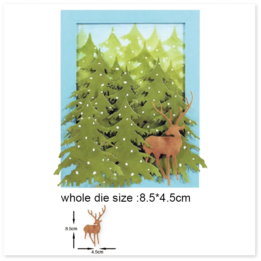 

Metal Cutting Dies 85 * 45mm fawn Frame DIY Scrapbook Dies Stencils Photo Album Paper Card Craft Embossing Mold