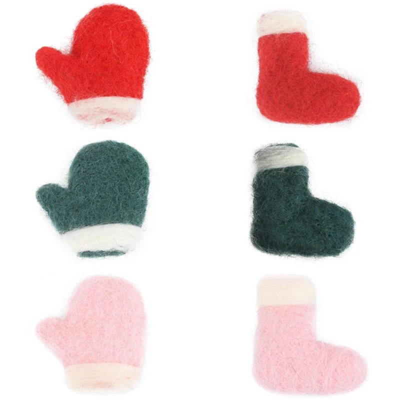2 шт. рождественские носки перчатки шерстяной войлок DIY наборы ремесло шитье игрушек дети аксессуары для шарфа сумка рюкзак Декор