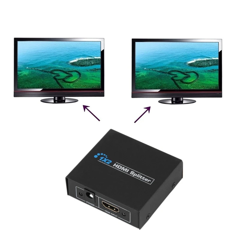 2 порта HDMI 2K Y сплиттер 1 в выхода зеркального дисплея o видео HD V 4 US Plug|Система