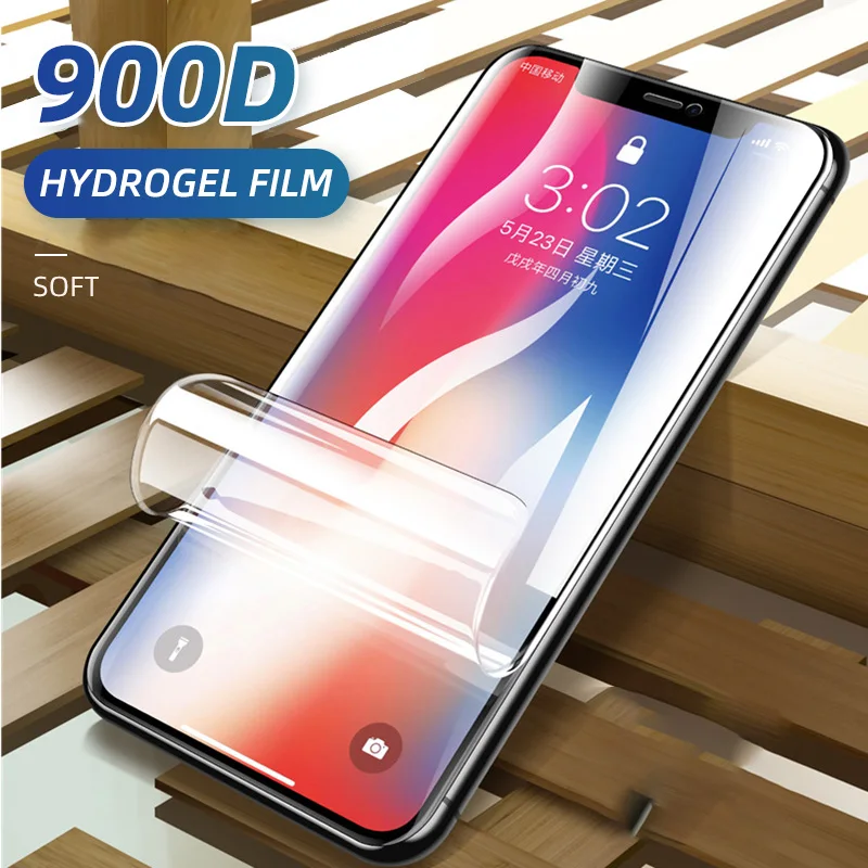 Гидрогелевая пленка 900D для iPhone 11 7 8 6 6s Plus 5 5S SE Защита экрана X XS XR Pro Max мягкая