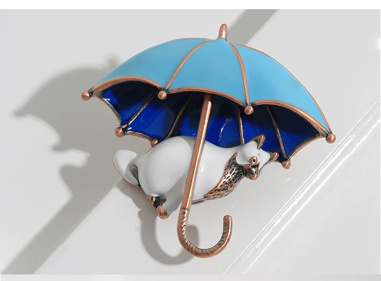 Neoglory2020 дизайн яркие Мультяшные броши в форме зонтика и кошки высококачественные клизмы Броши для женщин подарок для друзей