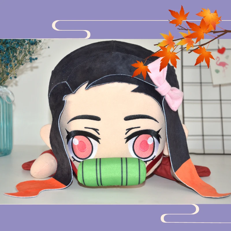 Аниме Demon Slayer: Kimetsu no Yaiba Kamado Tanjirou Nezuko Косплей Кукла Плюшевая плюшевая подушка игрушка Рождественский подарок