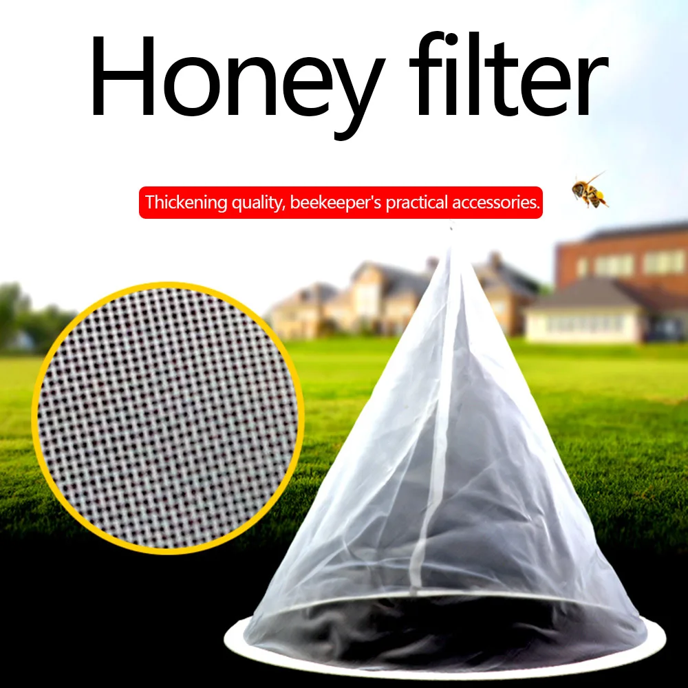 

Honey Filter Mesh Cone-Shape Honey Strainer Filter Fiber Net Single Layer White Beekeeping Tools Purifier Apiary Equipment