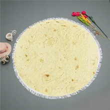 Пляжное полотенце из микрофибры, банное полотенце в европейском и американском стиле, горячая Распродажа, круглое пляжное полотенце Burrito Pie одеяло