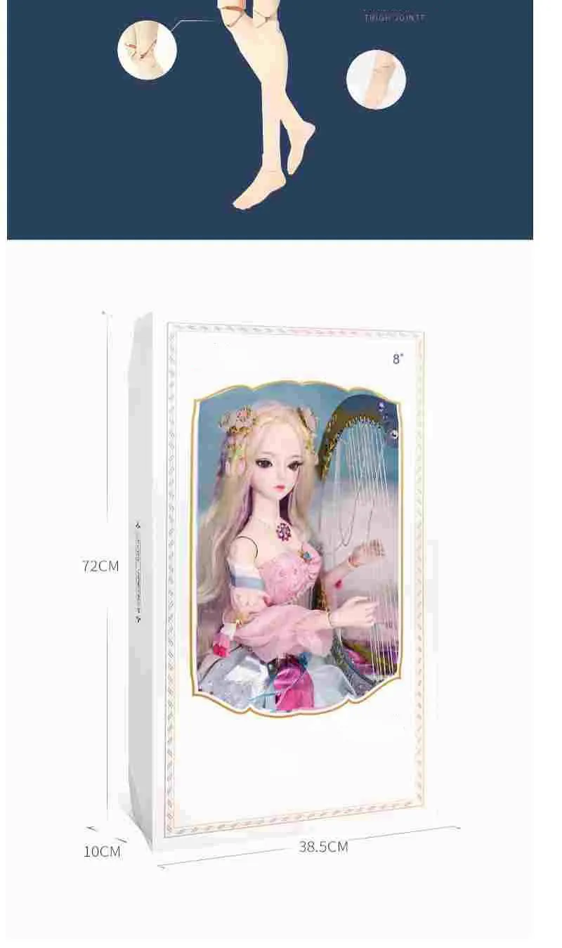 62 см BJD кукла 1/3 шарнир тела ручная роспись набор для макияжа с одеждой обувь ювелирные изделия и Подарочная коробка SD куклы высокого качества игрушка