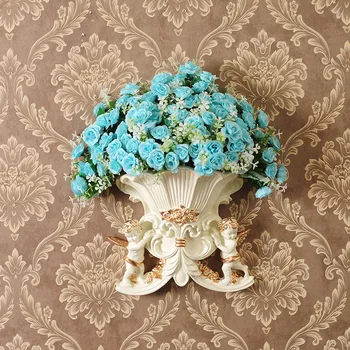 

American, Retro Angel Wall-hanging Flower Basket, Flower Basket, Living Room, Creative and Decorative Rose Flowers Bride Bouquet