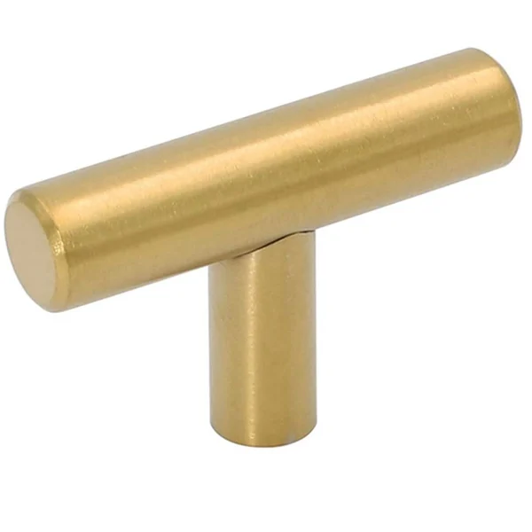 

10 Pack Single Hole Gold Cabinet Knobs and Pulls Door Cupboards Bedroom Furniture Handles 50mm/2in Overall Length