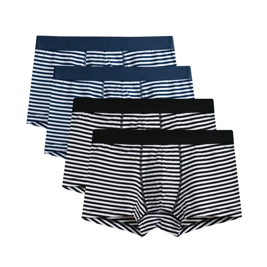 4Pcs A0125 Mix M24 4 шт./партия, лидер продаж, мужские боксеры, нижнее белье, летние, Cueca, цветные, хлопковые, мужские трусы, эластичные шорты, боксеры, чистый цвет, мужские трусы, наборы - Цвет: 4Pcs A0125 Mix M24