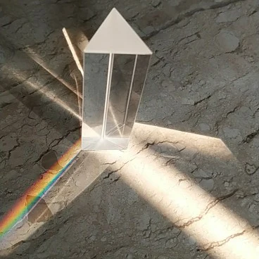 25X80MM Optical Rainbow Glass Right Angle Reflecting Triangular Prism For Teaching Light Spectrum Rainbow prism Triangular Prism