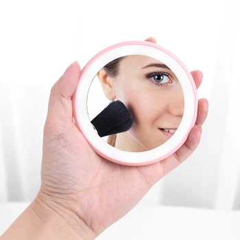 

Battery operated Mini Makeup mirror with led light Cosmetic Mirror beauty ring light mirror Photo fill light small mirrors