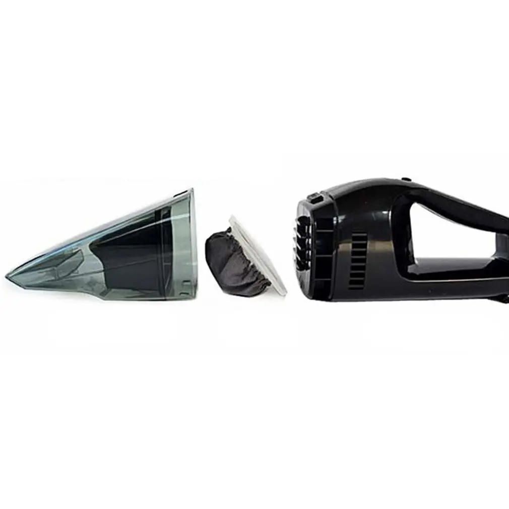 

Mini home car dual purpose portable 12V vacuum cleaner ABS plastic PP Bakelite lighter Built-in insurance tube