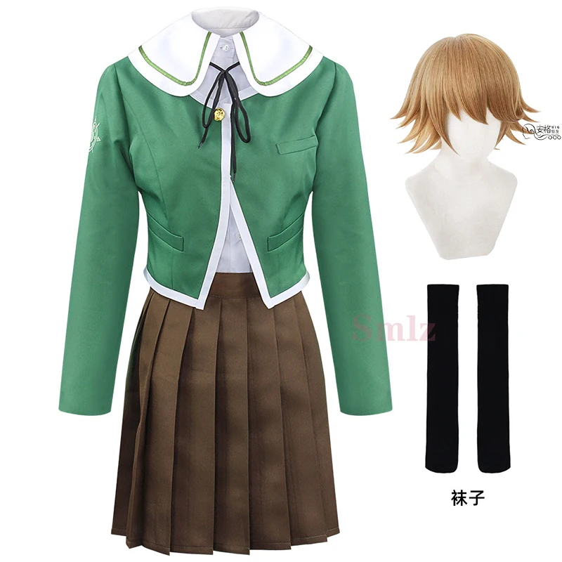 Аниме Danganronpa Chihiro Fujisaki комплект косплей костюмы Женское платье школьная униформа